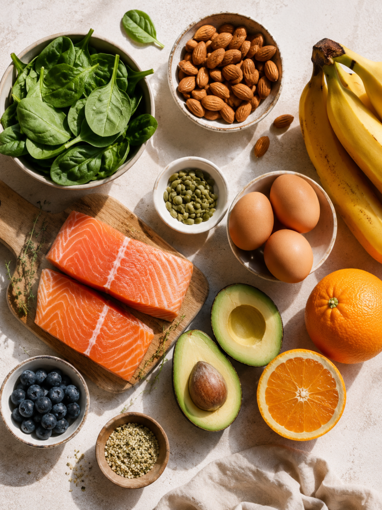 healthy foods rich in vitamins and minerals for energy support
