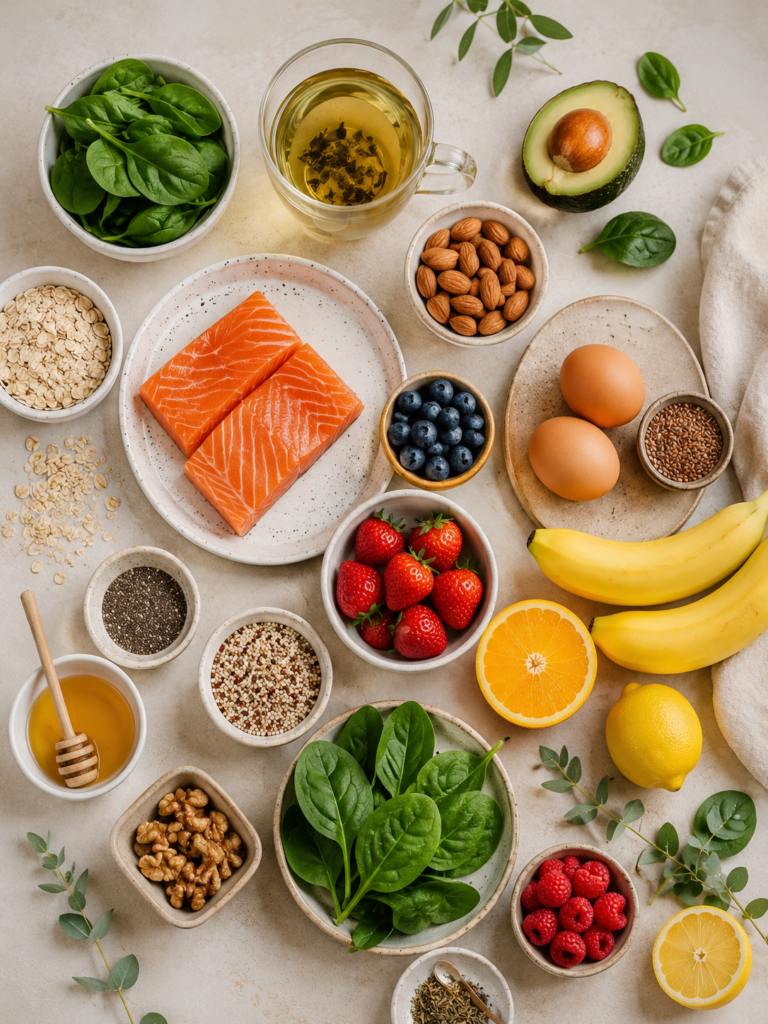 healthy foods that support energy and self care wellness