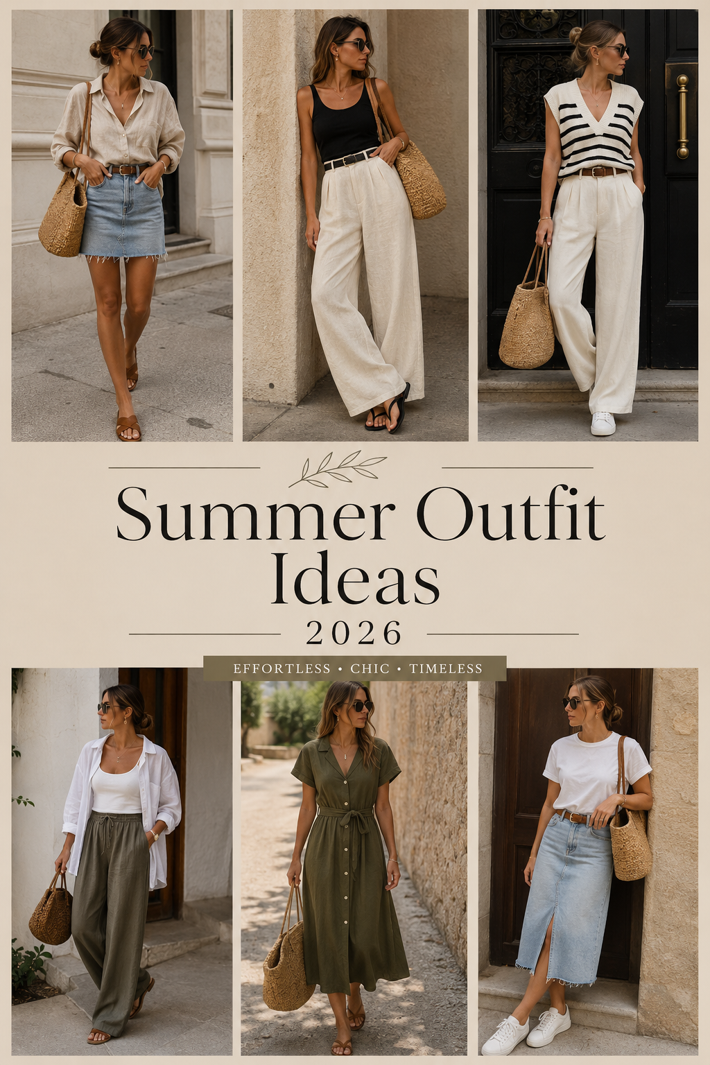 Summer Outfit Ideas 2026 : Effortlessly Chic Neutral Looks You’ll Want to Wear All Season