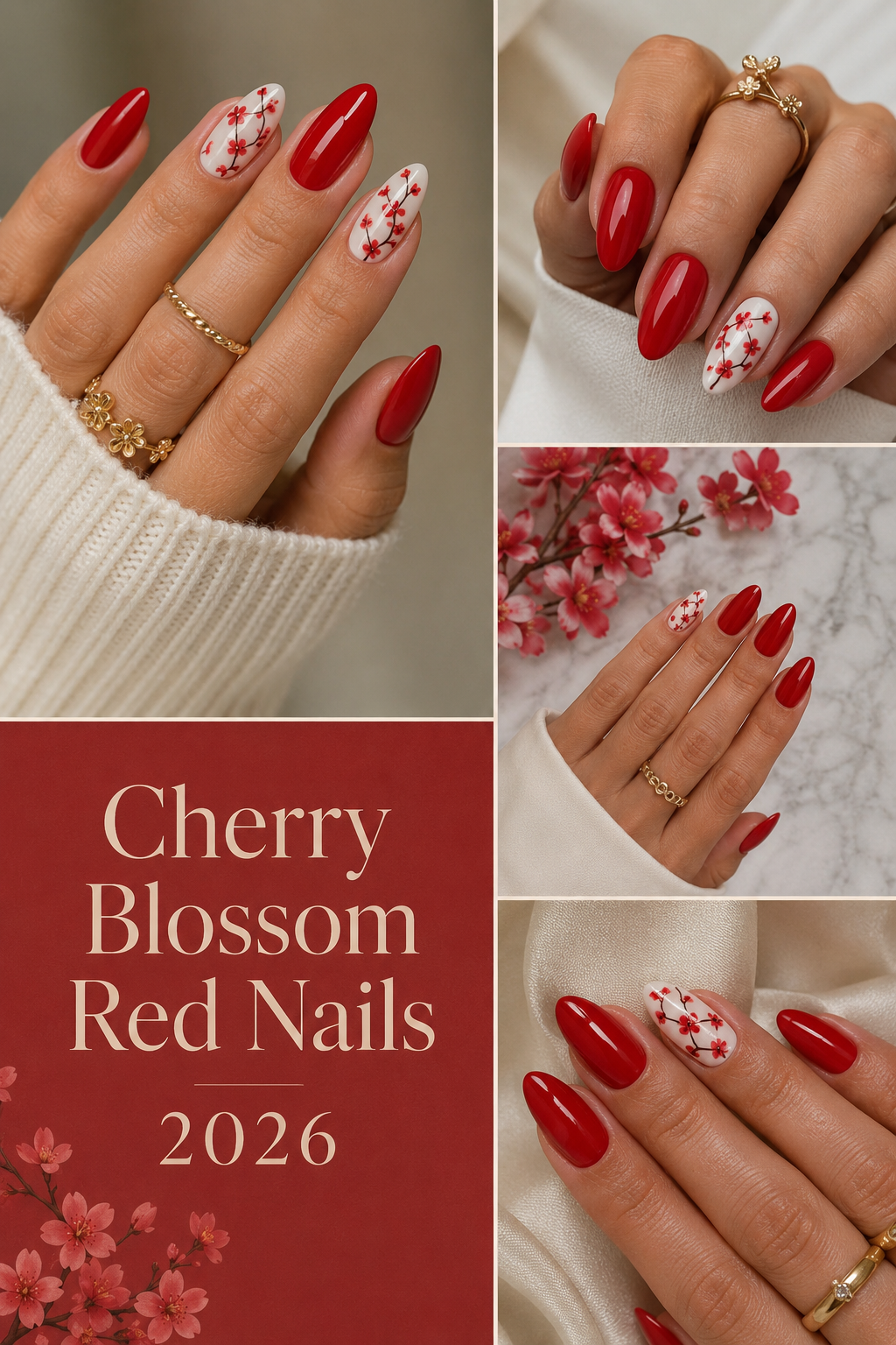 15 Cherry Blossom Red Nail Designs That Will Be Everywhere in 2026 🌺❤️