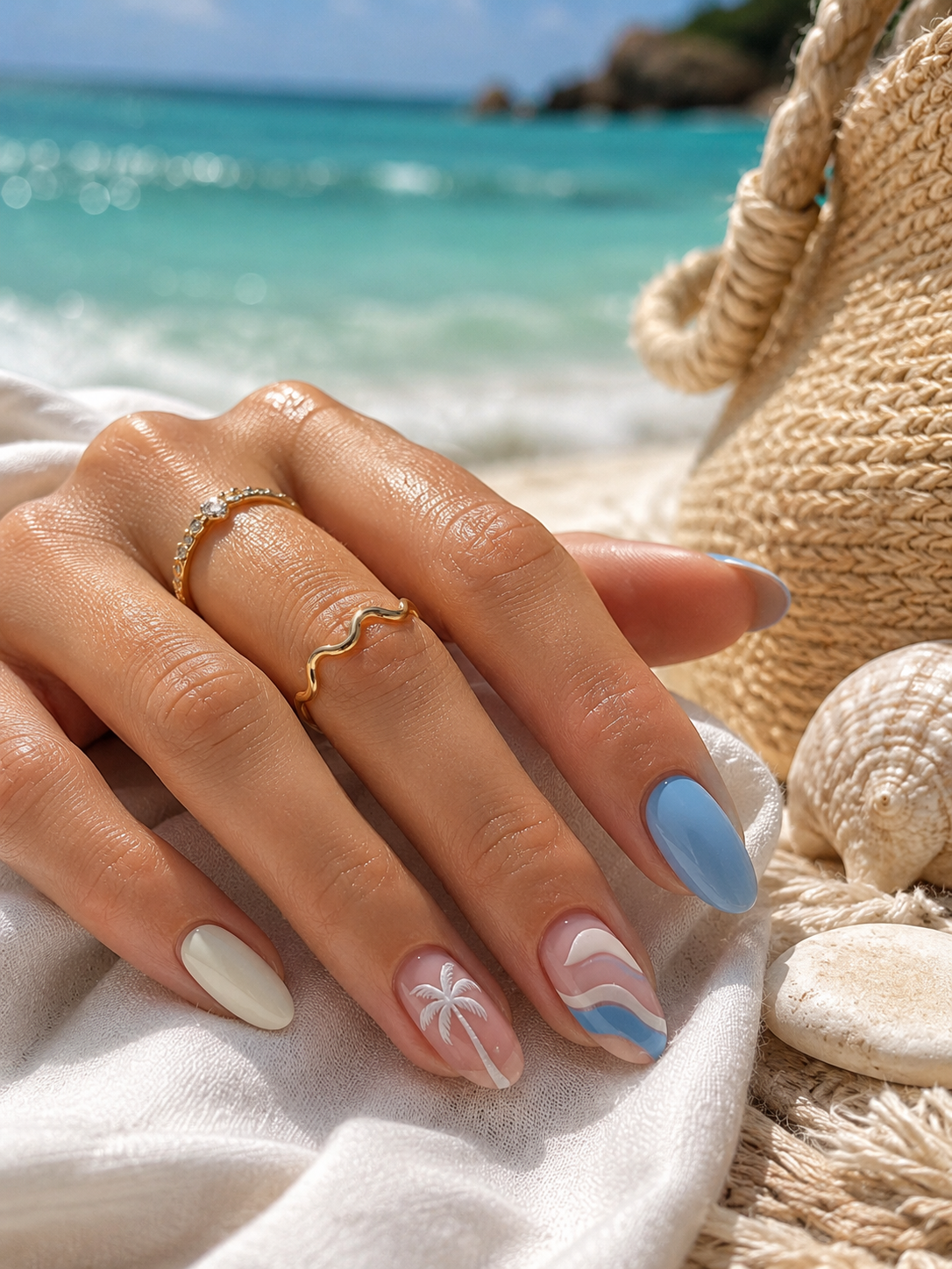 Coastal Palm Tree Nails: The Chic Blue Beach Manicure That’s Trending Everywhere in 2026