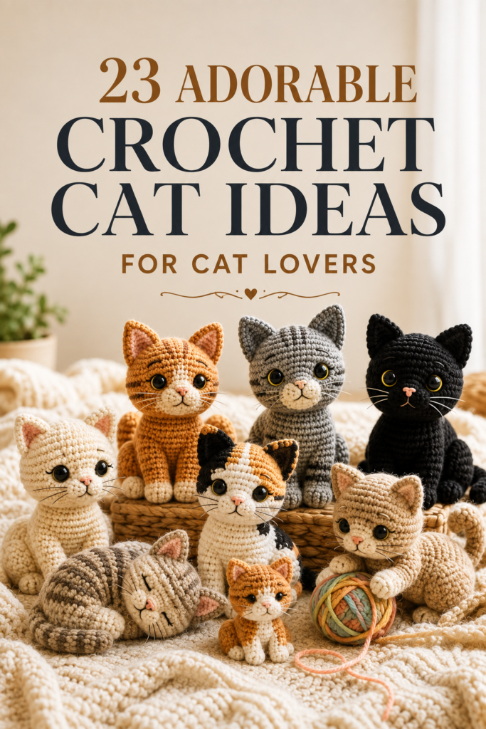 23 adorable crochet cat ideas for cat lovers