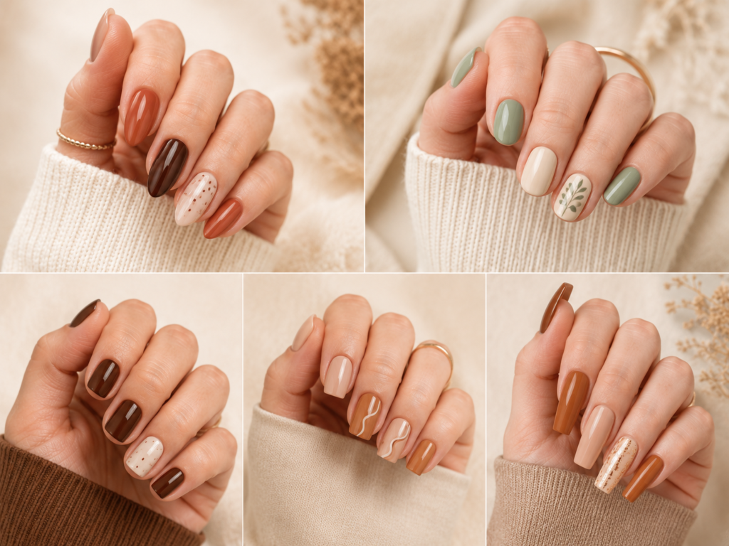 September nail designs for almond oval square squoval and coffin nail shapes