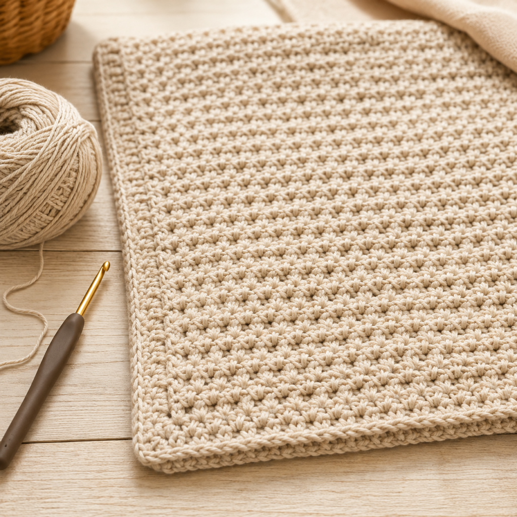 Simple crochet blanket pattern for beginners