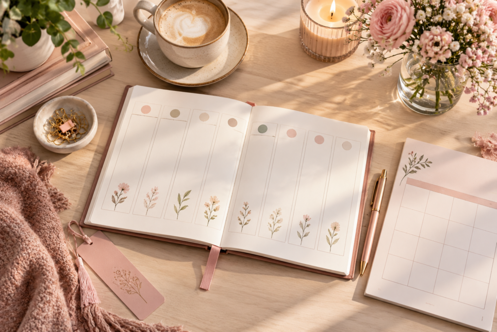 Seven-day mindset reset journal and personal growth routine