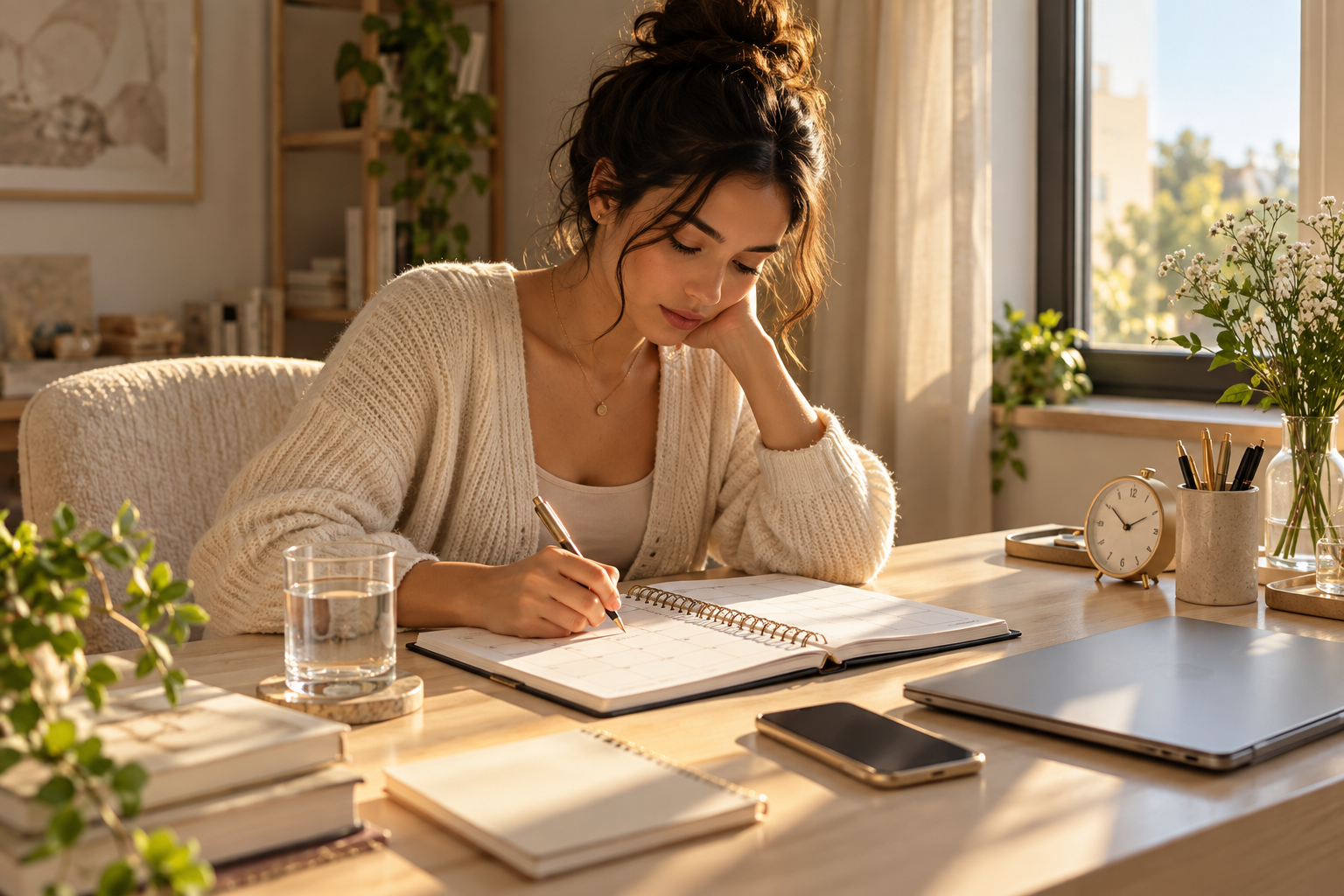 woman creating a 30 day plan to build self discipline