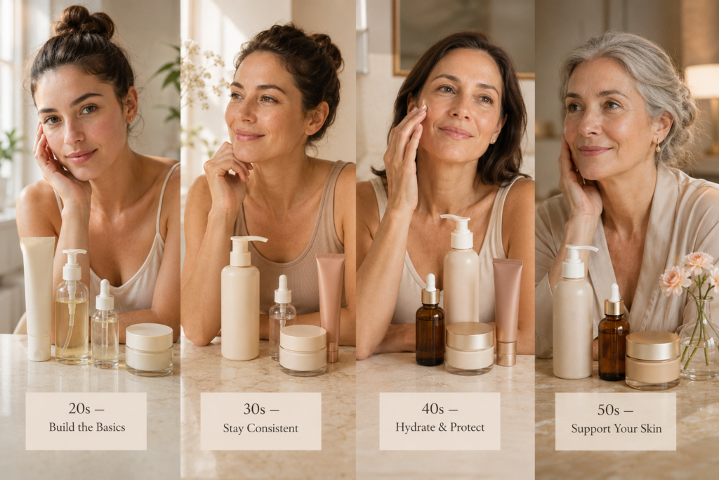How skincare priorities can change from your 20s to your 50s