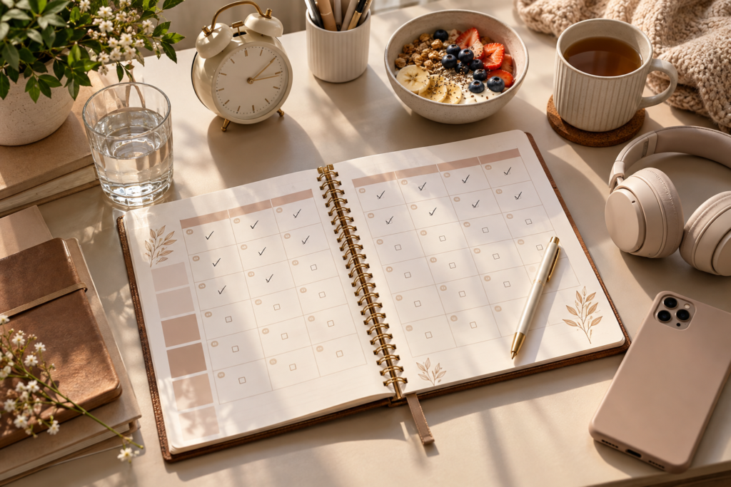 30 day discipline challenge planner with daily habit tracking