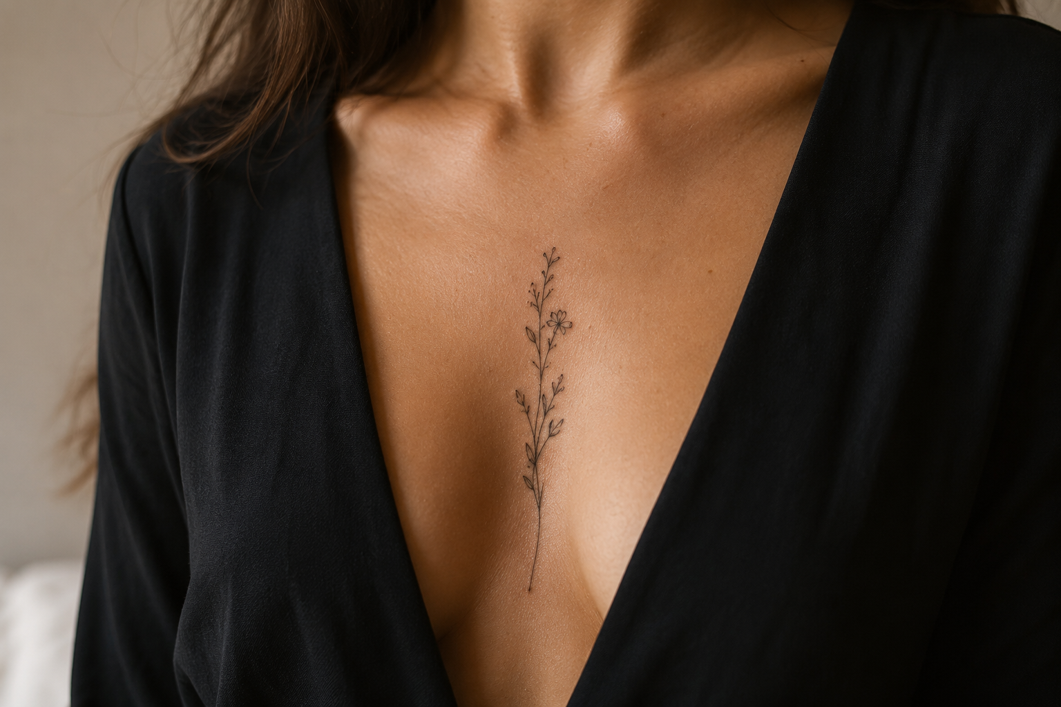 35 Delicate Sternum Tattoo Ideas for Women That Feel Elegant & Feminine