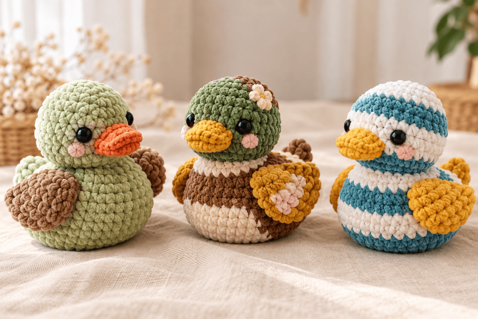 Mini Rubber Ducky Crochet Pattern: Cute Chenille Amigurumi Tutorial