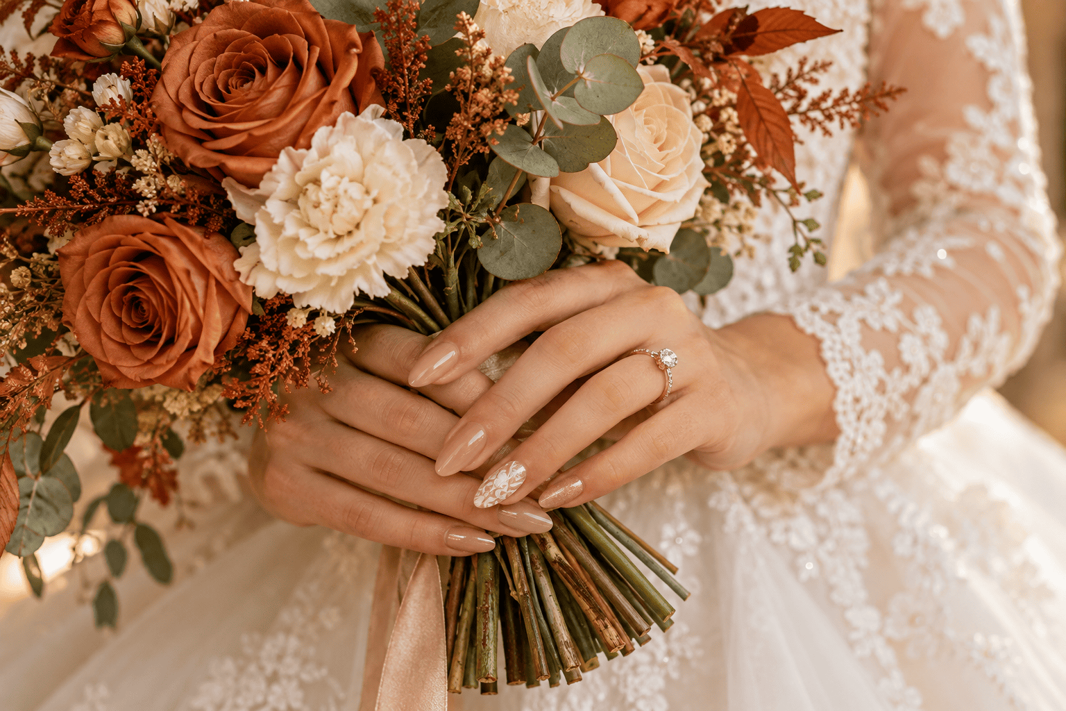 17 Fall Wedding Nails for Brides: Styles for Short & Long Nails